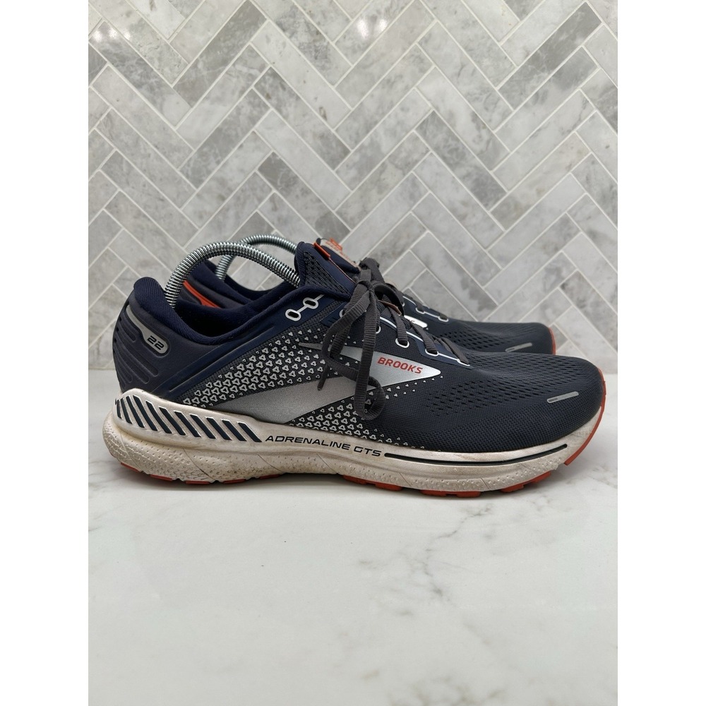 Brooks Adrenaline GTS 22 Running Shoes Sneakers Blue Orange Mens‎ 12.5 D 12.5D